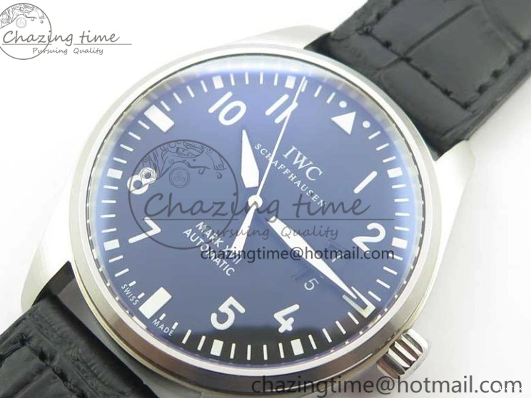 MIROTIME 0504 Affordable Mark XVII IW326501 FKF 1:1 Best Edition Black Dial on Black Leather Strap 7131